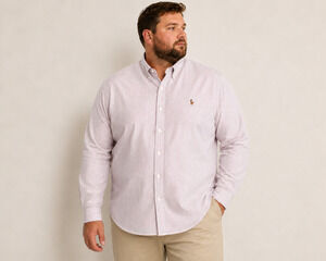 Ralph Lauren XL Red White Striped Button Down Shirt Pony Logo Cotton